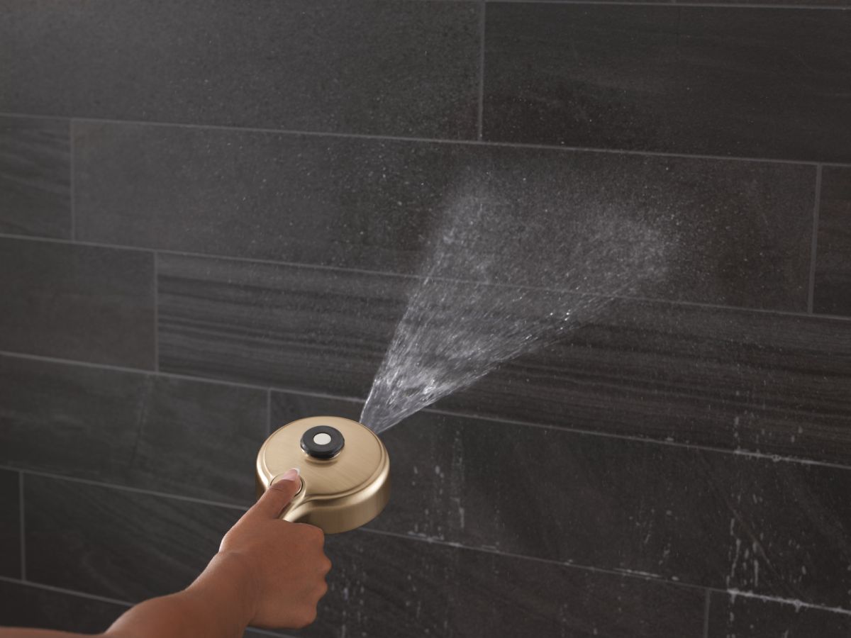 DELTA Universal Showering Components PivotPro 3-in-1 Combination Shower with TouchClean Spray Face — Champagne Bronze