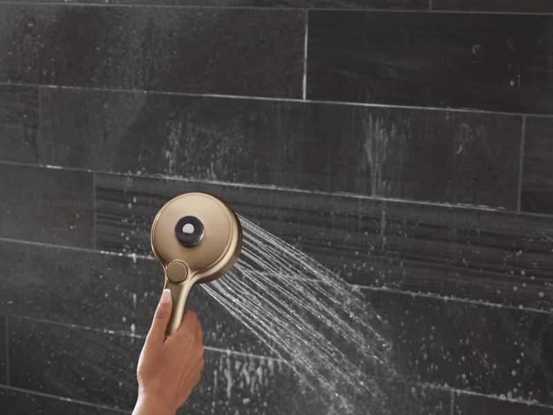 DELTA Universal Showering Components PivotPro 3-in-1 Combination Shower with TouchClean Spray Face — Champagne Bronze