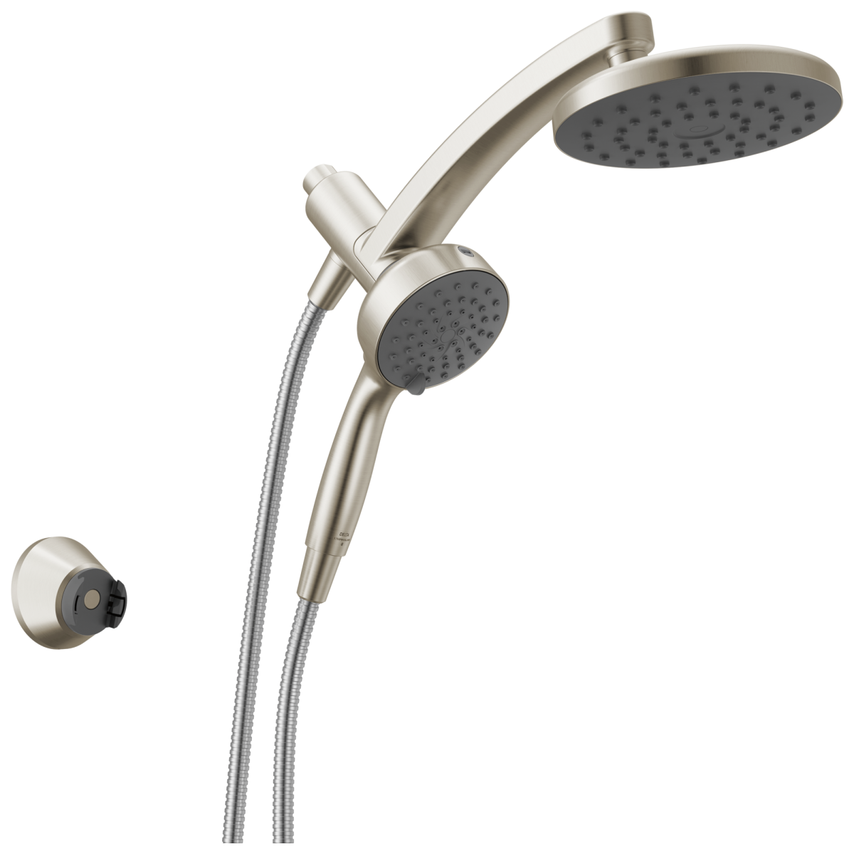 DELTA Universal Showering Components PivotPro 3-in-1 Combination Shower with TouchClean Spray Face — Spotshield Brushed Nickel