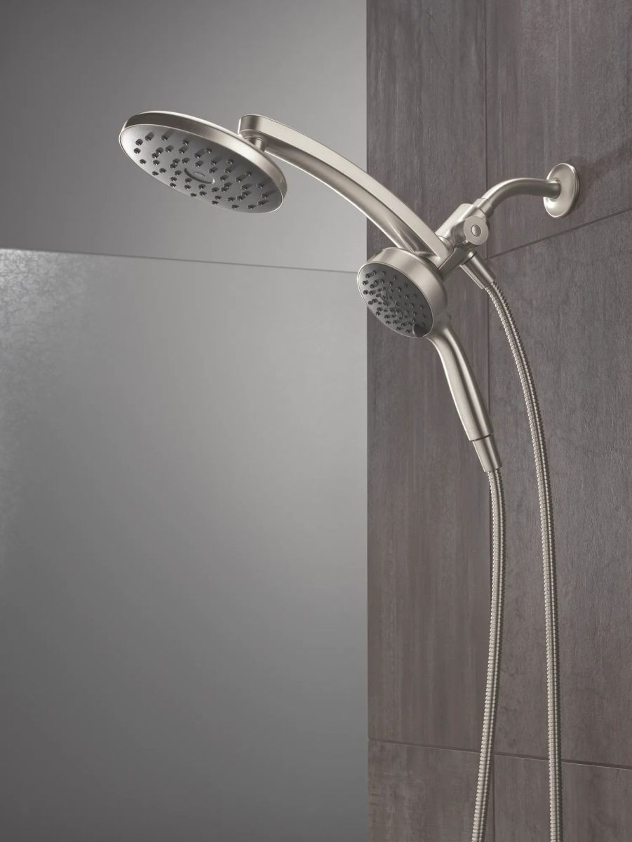 DELTA Universal Showering Components PivotPro 3-in-1 Combination Shower with TouchClean Spray Face — Spotshield Brushed Nickel
