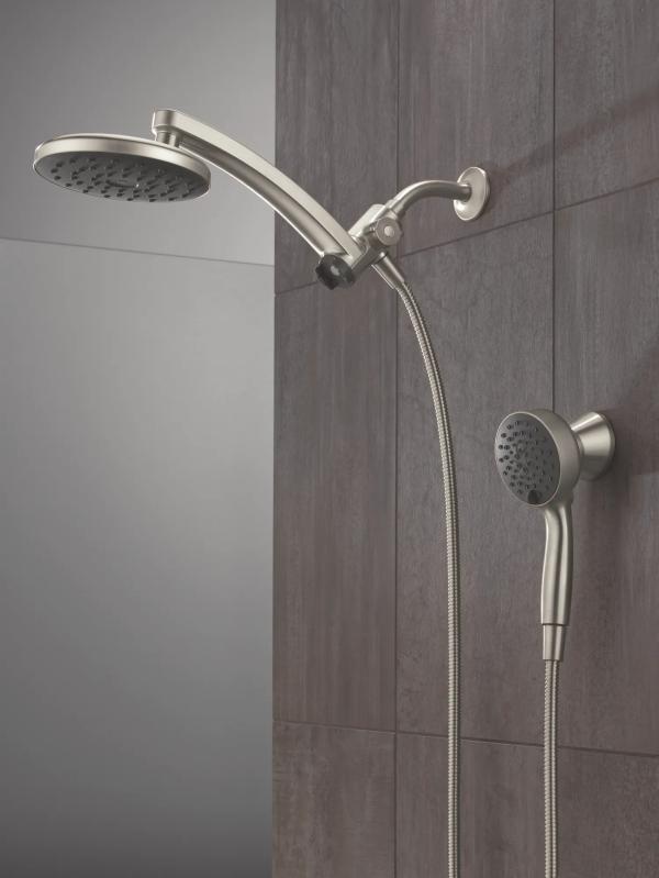 DELTA Universal Showering Components PivotPro 3-in-1 Combination Shower with TouchClean Spray Face — Spotshield Brushed Nickel
