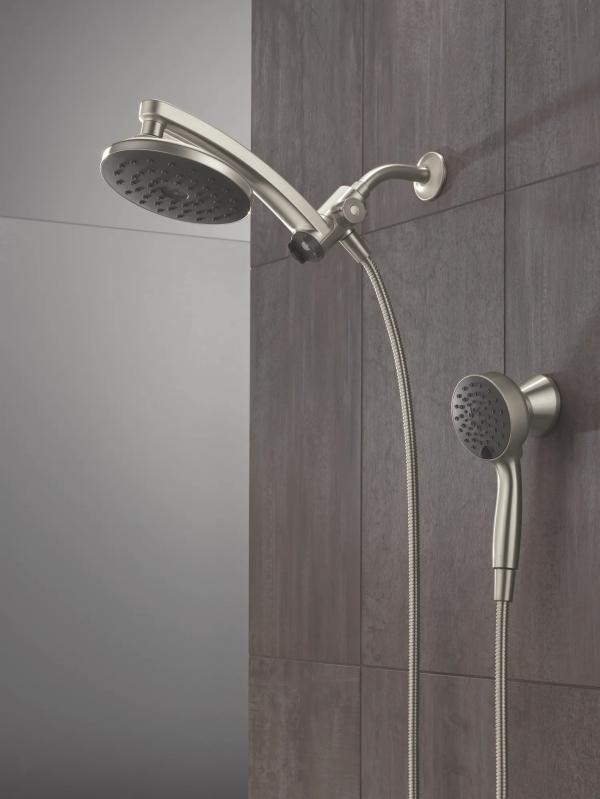 DELTA Universal Showering Components PivotPro 3-in-1 Combination Shower with TouchClean Spray Face — Spotshield Brushed Nickel