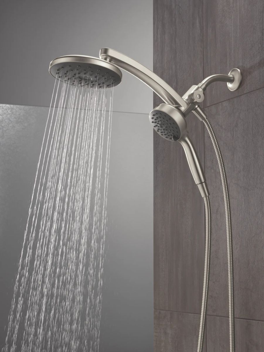 DELTA Universal Showering Components PivotPro 3-in-1 Combination Shower with TouchClean Spray Face — Spotshield Brushed Nickel