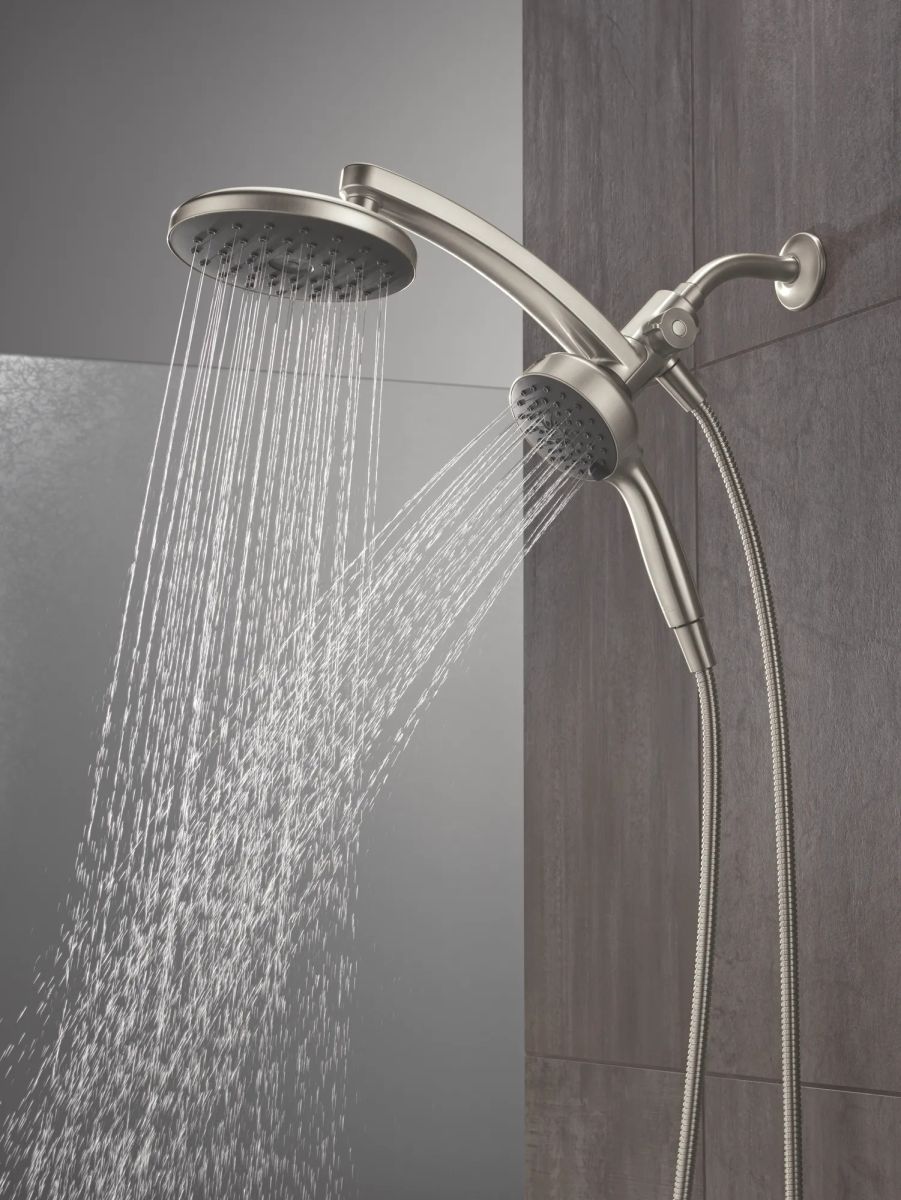 DELTA Universal Showering Components PivotPro 3-in-1 Combination Shower with TouchClean Spray Face — Spotshield Brushed Nickel
