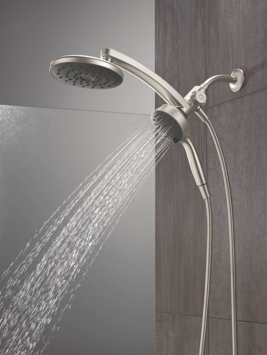 DELTA Universal Showering Components PivotPro 3-in-1 Combination Shower with TouchClean Spray Face — Spotshield Brushed Nickel