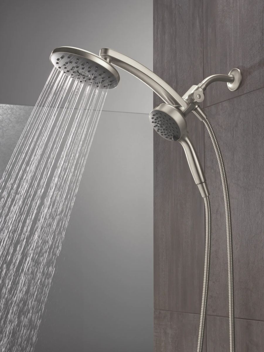 DELTA Universal Showering Components PivotPro 3-in-1 Combination Shower with TouchClean Spray Face — Spotshield Brushed Nickel
