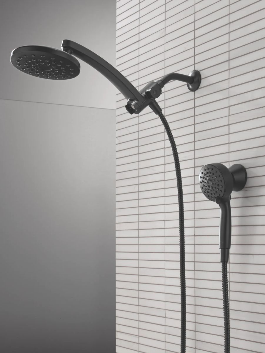 DELTA Universal Showering Components PivotPro 3-in-1 Combination Shower — Matte Black