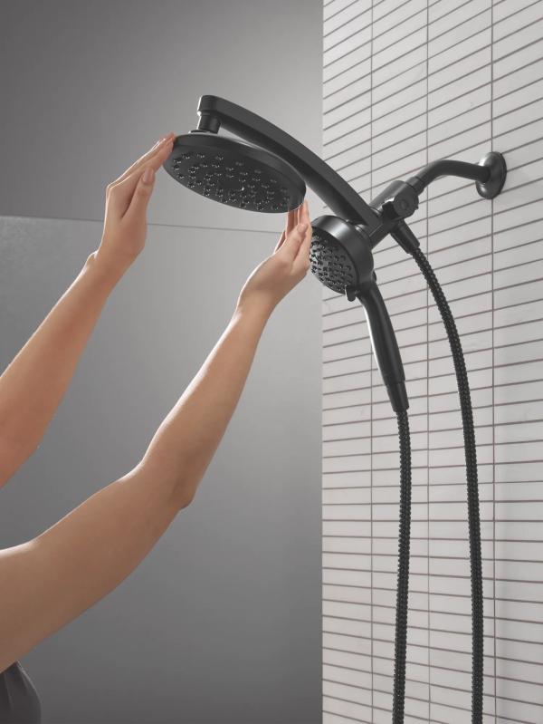 DELTA Universal Showering Components PivotPro 3-in-1 Combination Shower — Matte Black