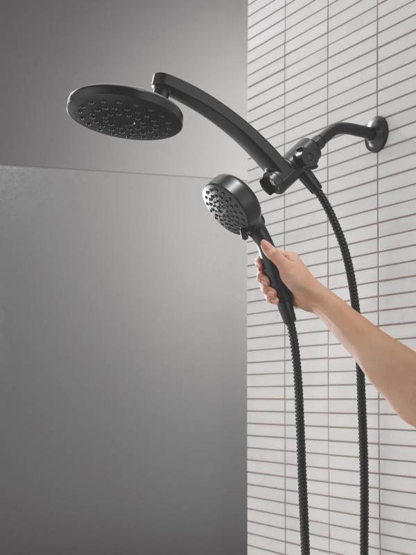 DELTA Universal Showering Components PivotPro 3-in-1 Combination Shower — Matte Black