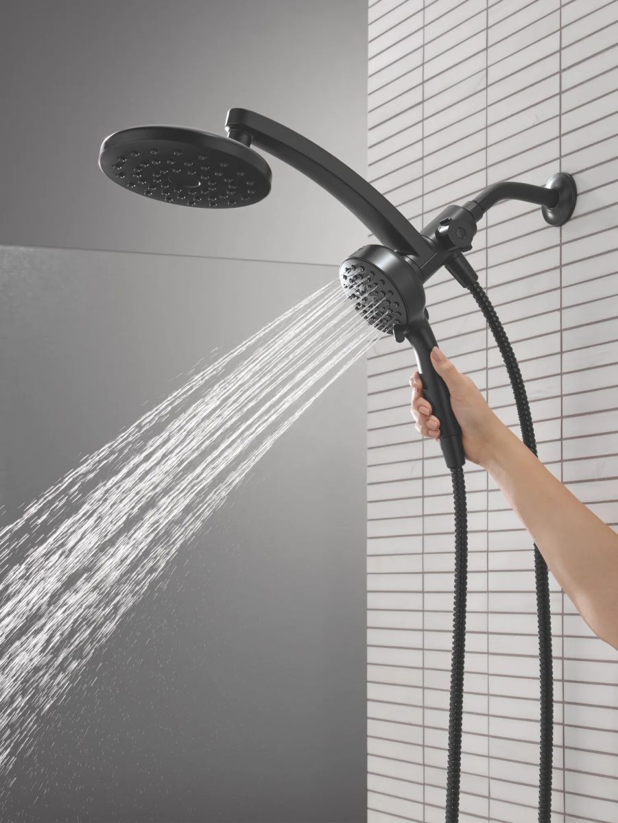 DELTA Universal Showering Components PivotPro 3-in-1 Combination Shower — Matte Black