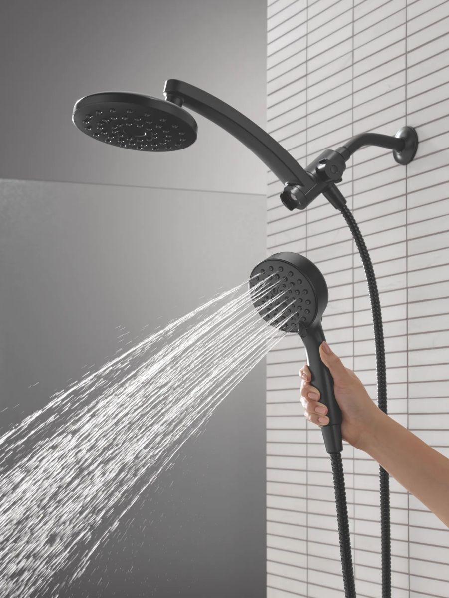 DELTA Universal Showering Components PivotPro 3-in-1 Combination Shower — Matte Black