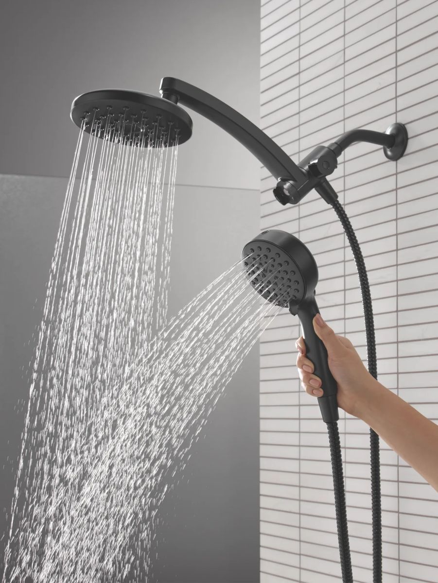 DELTA Universal Showering Components PivotPro 3-in-1 Combination Shower — Matte Black