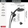DELTA Universal Showering Components PivotPro 3-in-1 Combination Shower — Matte Black