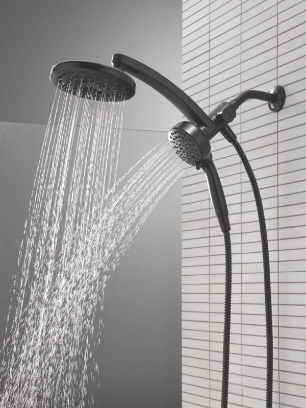 DELTA Universal Showering Components PivotPro 3-in-1 Combination Shower — Matte Black