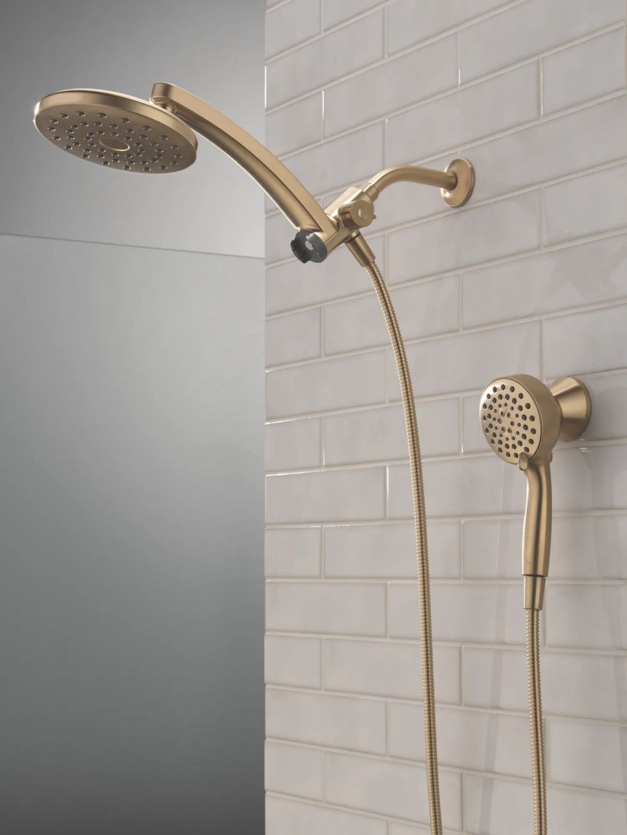 DELTA Universal Showering Components PivotPro 3-in-1 Combination Shower — Champagne Bronze