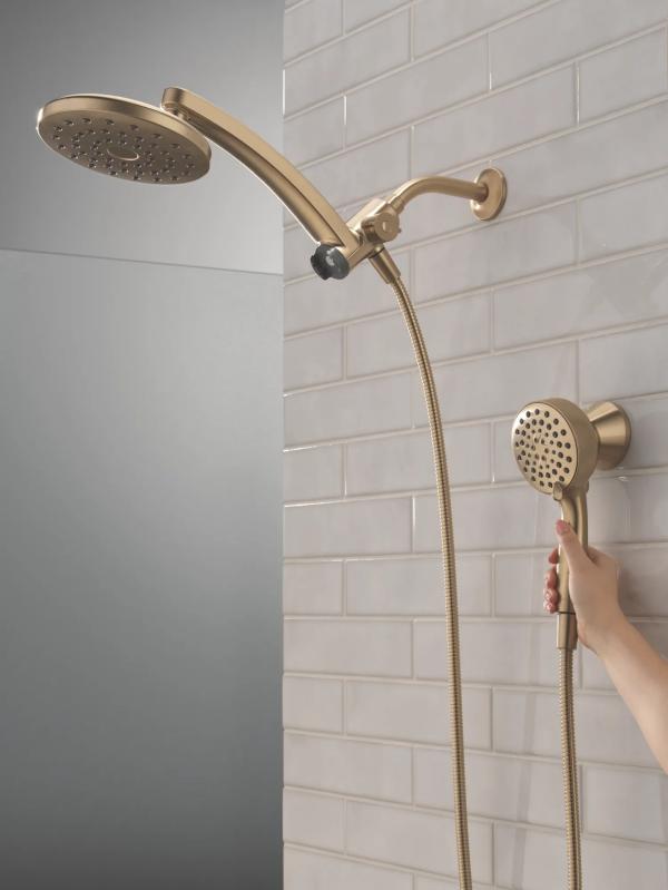 DELTA Universal Showering Components PivotPro 3-in-1 Combination Shower — Champagne Bronze