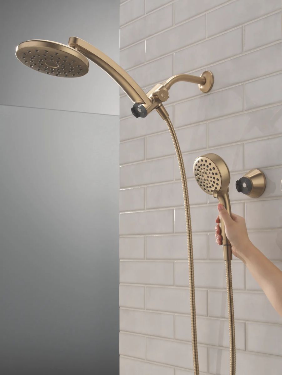 DELTA Universal Showering Components PivotPro 3-in-1 Combination Shower — Champagne Bronze