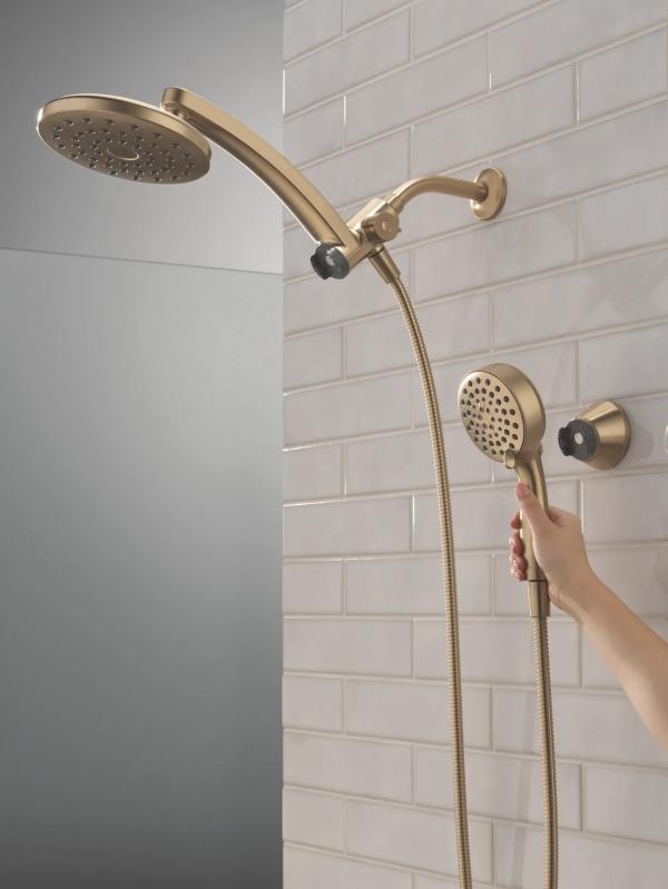 DELTA Universal Showering Components PivotPro 3-in-1 Combination Shower — Champagne Bronze