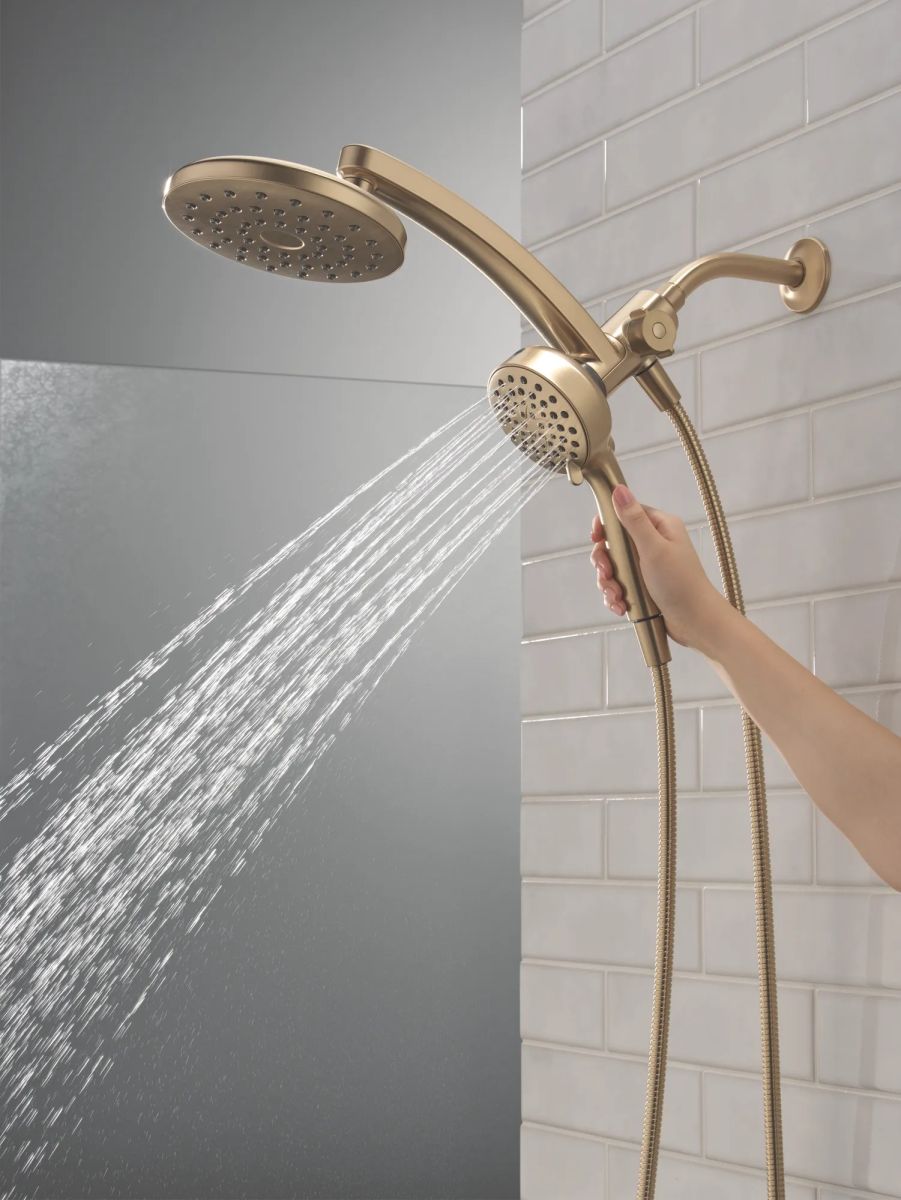 DELTA Universal Showering Components PivotPro 3-in-1 Combination Shower — Champagne Bronze