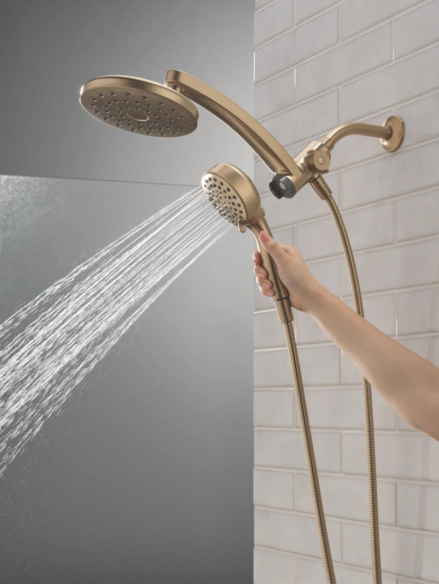 DELTA Universal Showering Components PivotPro 3-in-1 Combination Shower — Champagne Bronze