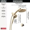 DELTA Universal Showering Components PivotPro 3-in-1 Combination Shower — Champagne Bronze