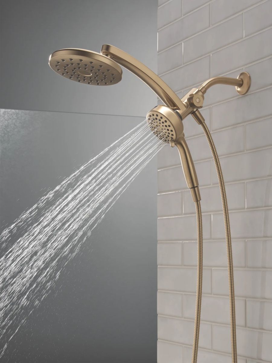 DELTA Universal Showering Components PivotPro 3-in-1 Combination Shower — Champagne Bronze