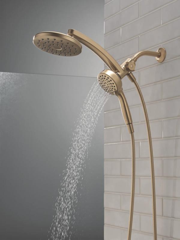 DELTA Universal Showering Components PivotPro 3-in-1 Combination Shower — Champagne Bronze