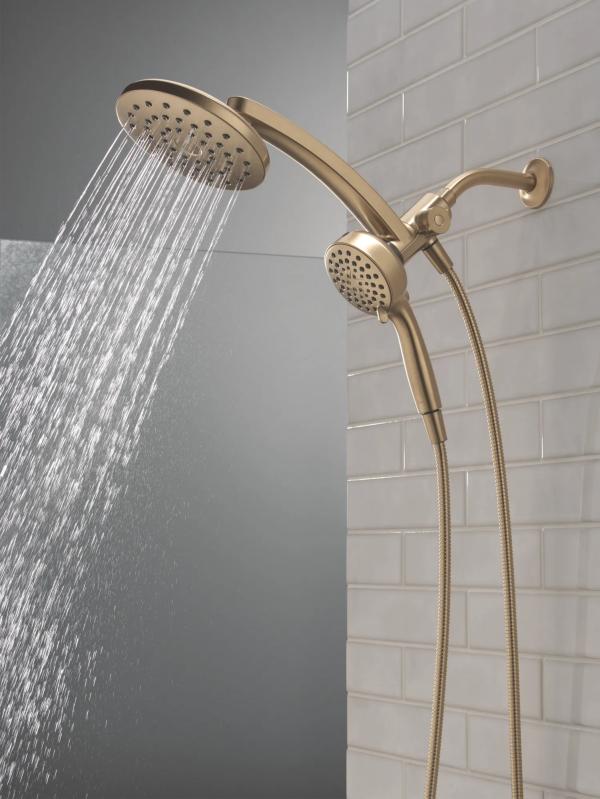 DELTA Universal Showering Components PivotPro 3-in-1 Combination Shower — Champagne Bronze