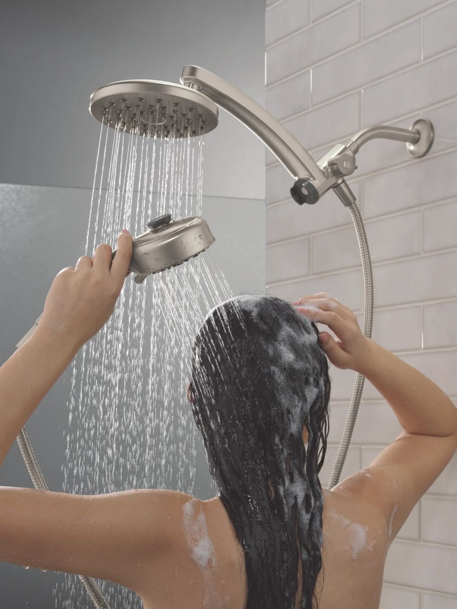 DELTA Universal Showering Components PivotPro 3-in-1 Combination Shower — Spotshield Brushed Nickel