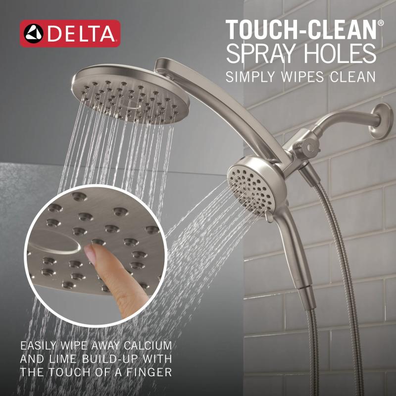 DELTA Universal Showering Components PivotPro 3-in-1 Combination Shower — Spotshield Brushed Nickel