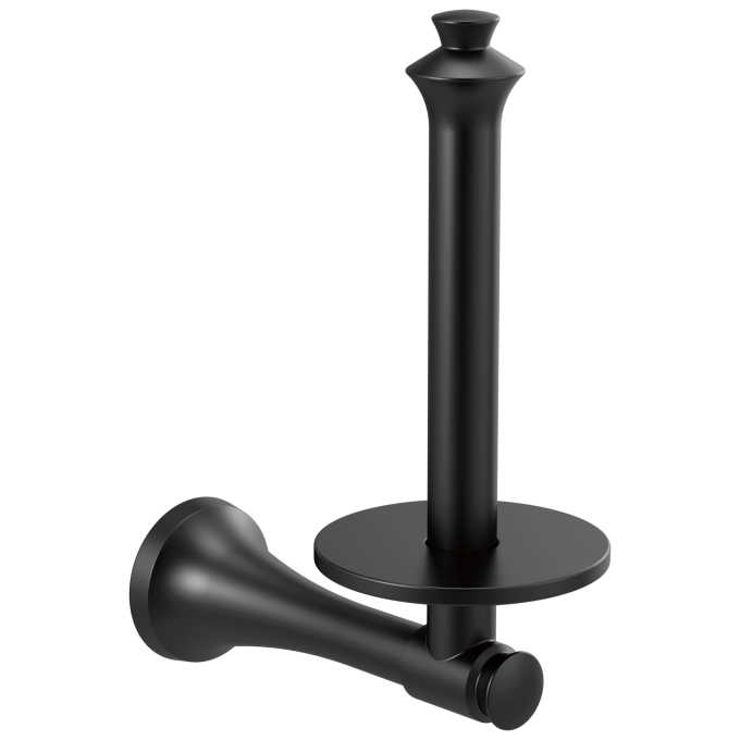 DELTA Dorval Tissue Holder Vertical — Matte Black