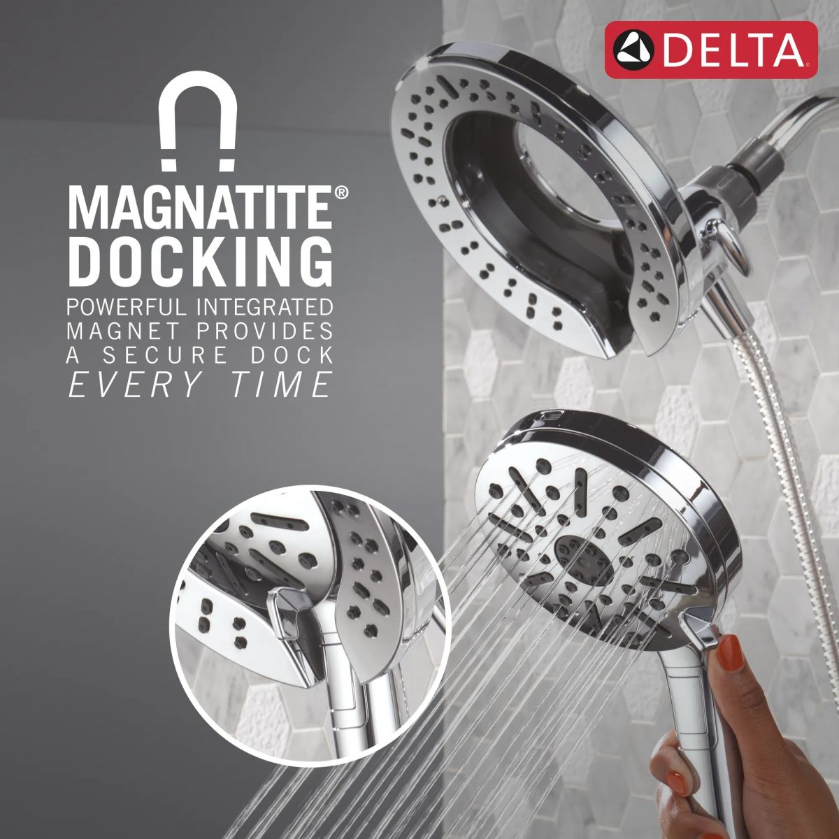 DELTA Universal Showering Components 6-Setting In2ition  with ProClean — Chrome