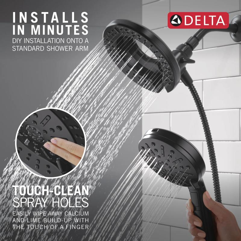 DELTA Universal Showering Components 6-Setting In2ition  with ProClean — Matte Black