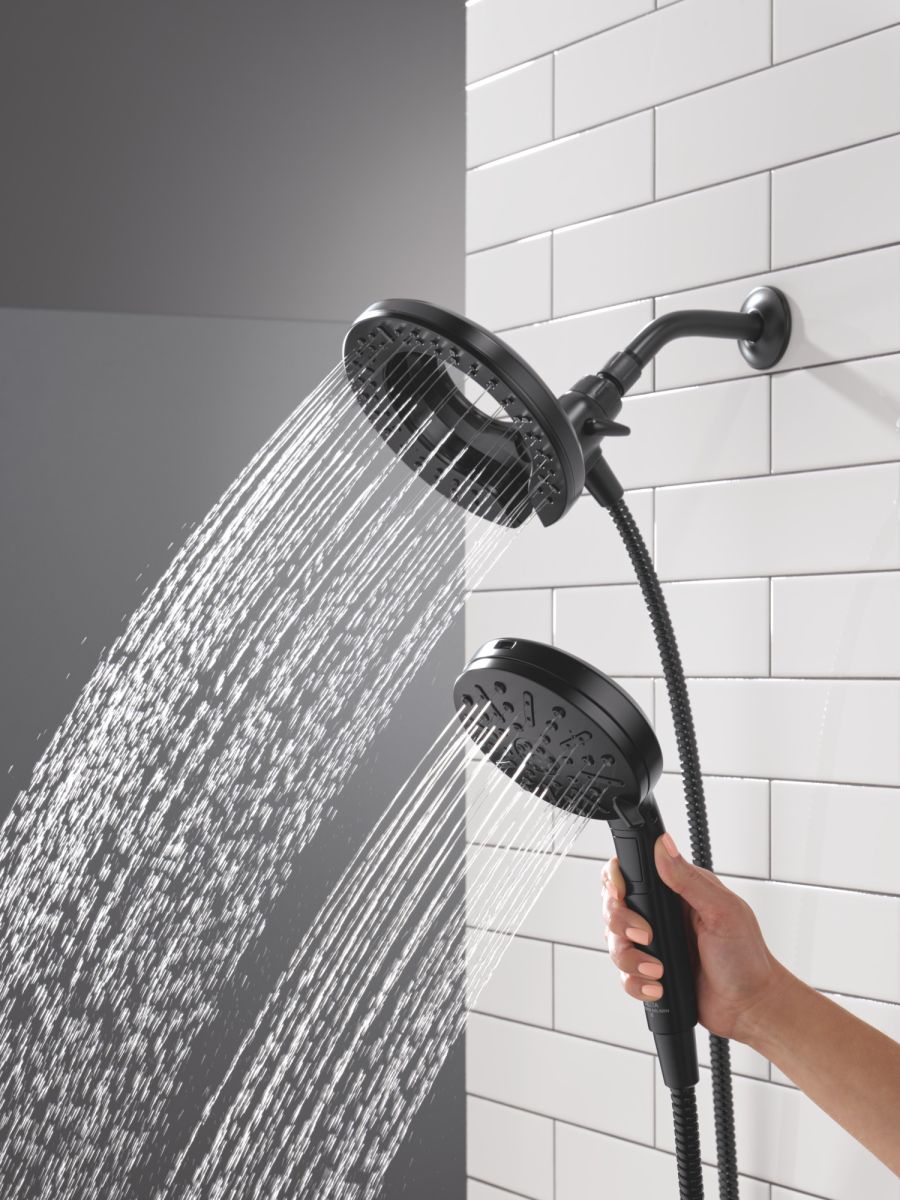 DELTA Universal Showering Components 6-Setting In2ition  with ProClean — Matte Black
