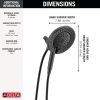 DELTA Universal Showering Components 6-Setting In2ition  with ProClean — Matte Black
