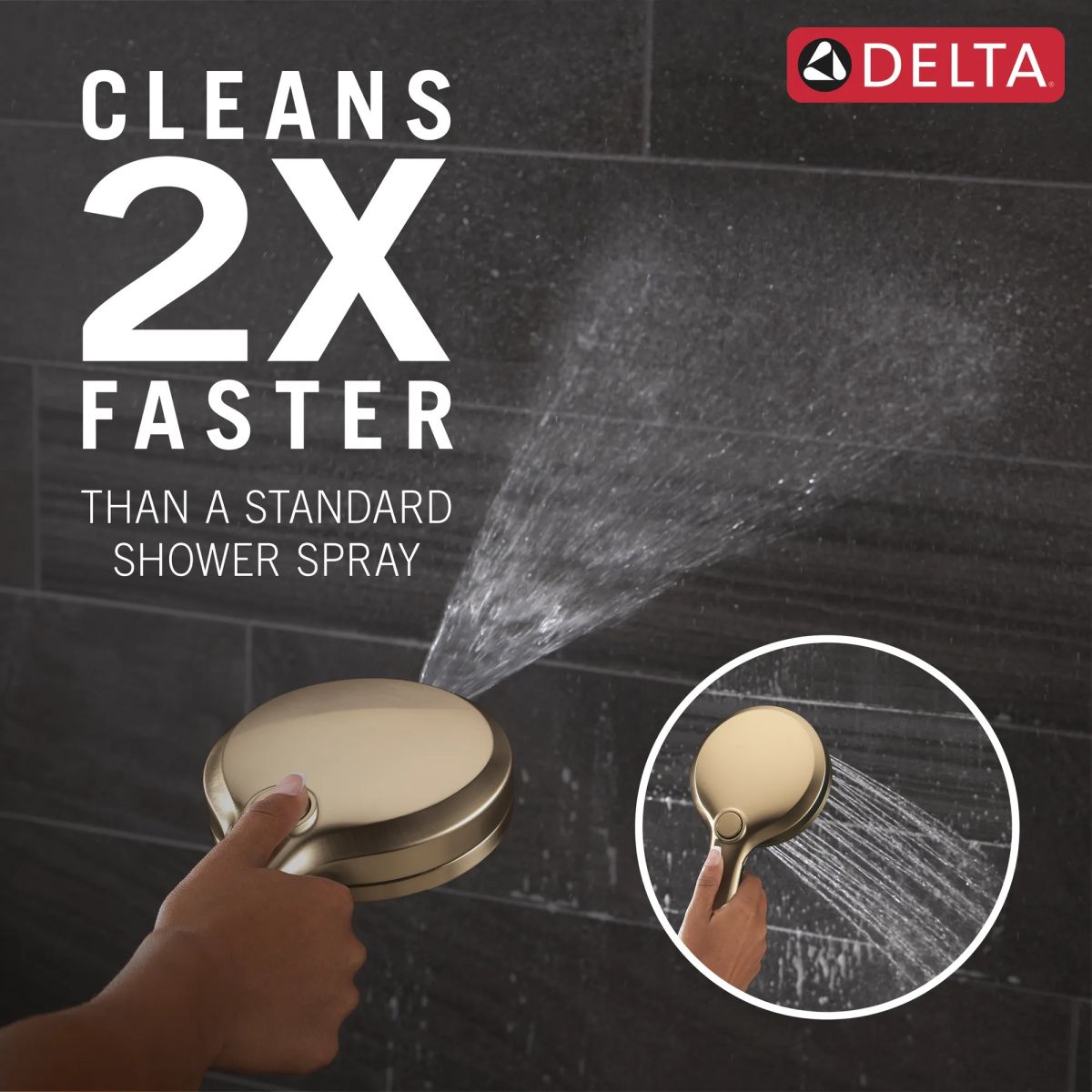 DELTA Universal Showering Components 6-Setting In2ition  with ProClean — Champagne Bronze