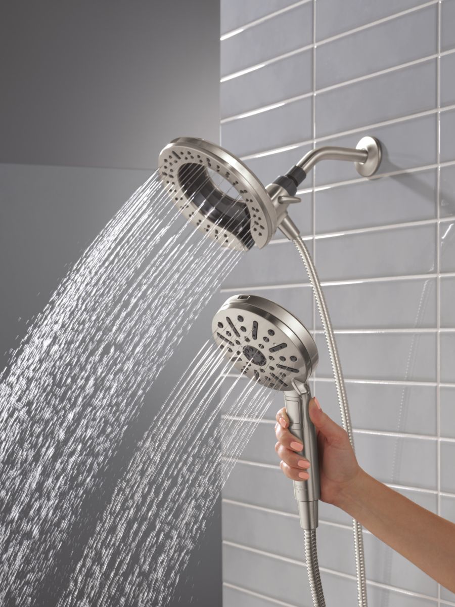 DELTA Universal Showering Components 6-Setting In2ition  with ProClean — Spotshield Brushed Nickel