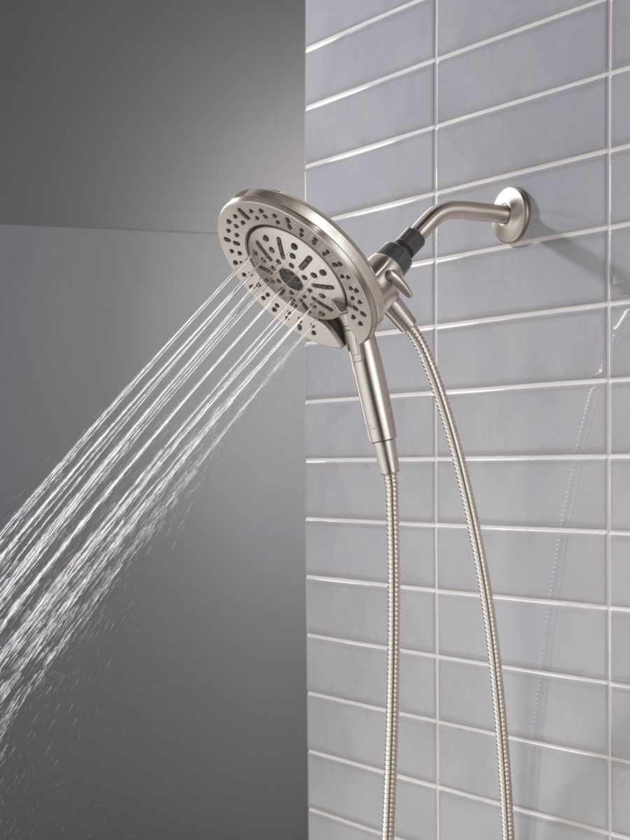 DELTA Universal Showering Components 6-Setting In2ition  with ProClean — Spotshield Brushed Nickel