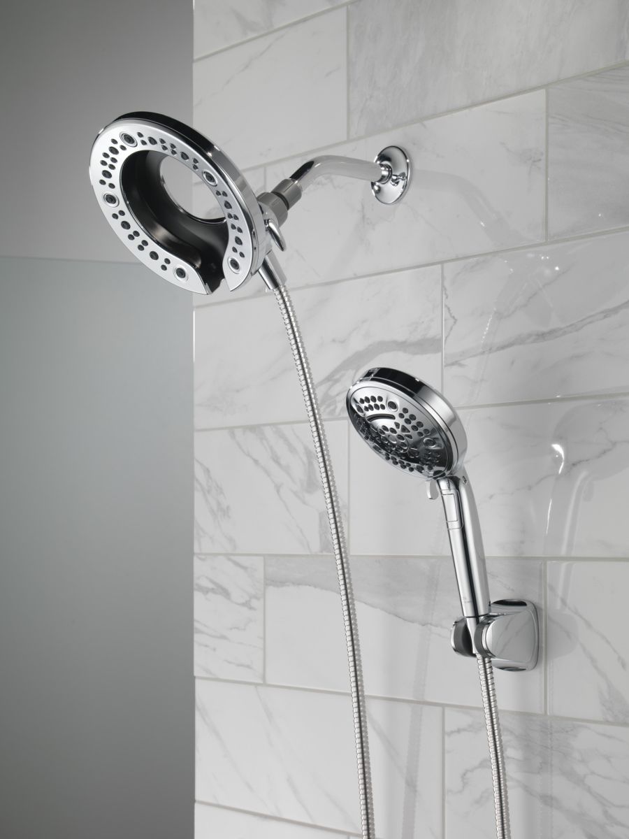DELTA Universal Showering Components In2ition 7-Setting Two-in-One Shower — Chrome
