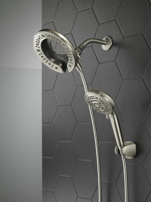 DELTA Universal Showering Components In2ition 7-Setting Two-in-One Shower — Spotshield Brushed Nickel