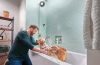 DELTA Universal Showering Components In2ition 7-Setting Two-in-One Shower — Spotshield Brushed Nickel