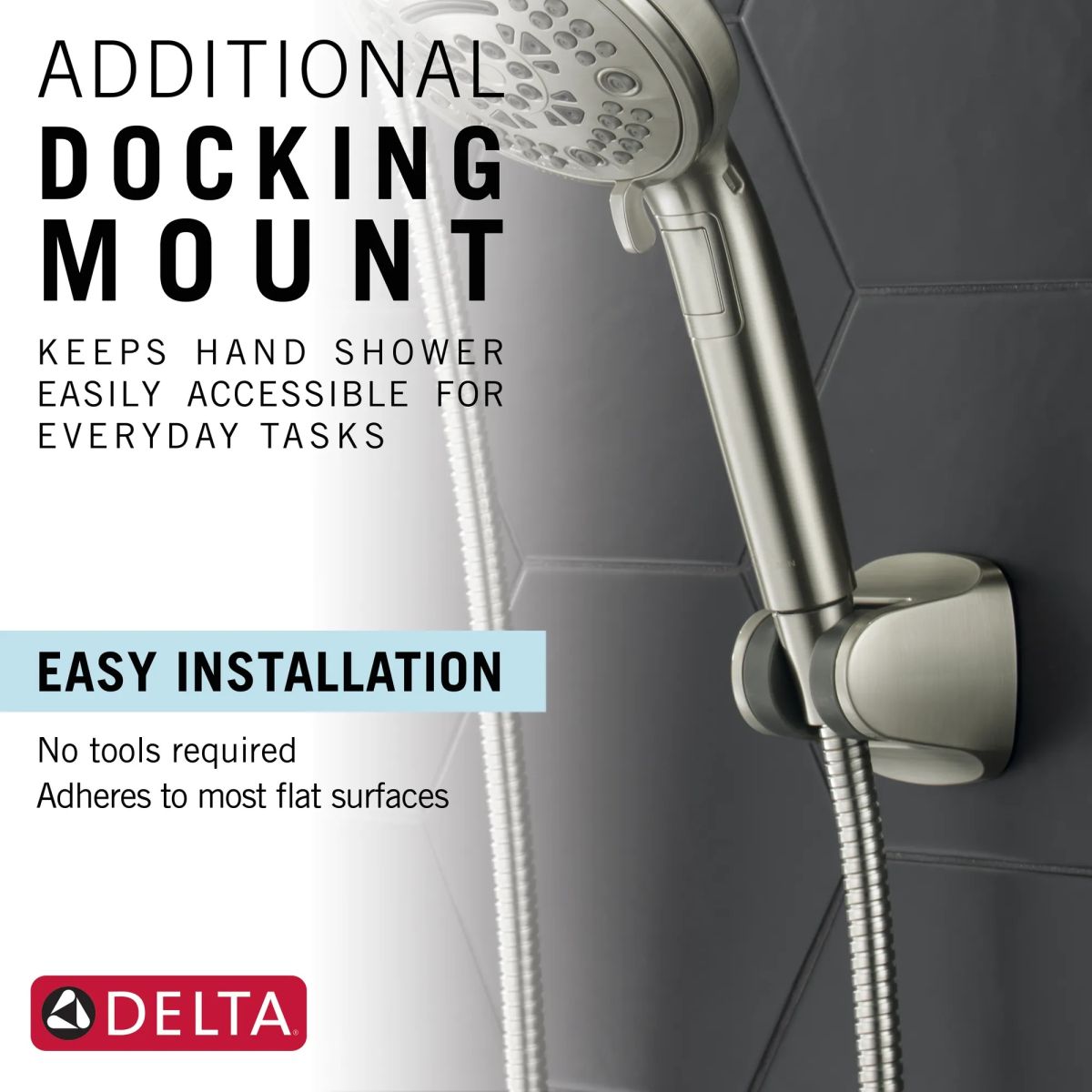 DELTA Universal Showering Components In2ition 7-Setting Two-in-One Shower — Spotshield Brushed Nickel
