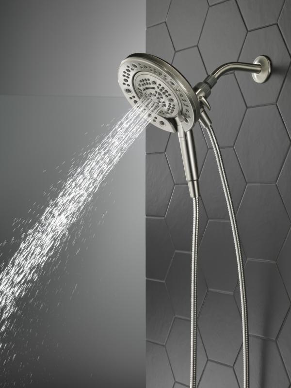 DELTA Universal Showering Components In2ition 7-Setting Two-in-One Shower — Spotshield Brushed Nickel