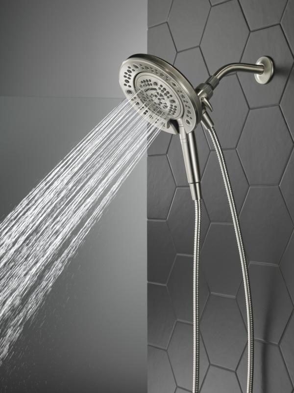 DELTA Universal Showering Components In2ition 7-Setting Two-in-One Shower — Spotshield Brushed Nickel