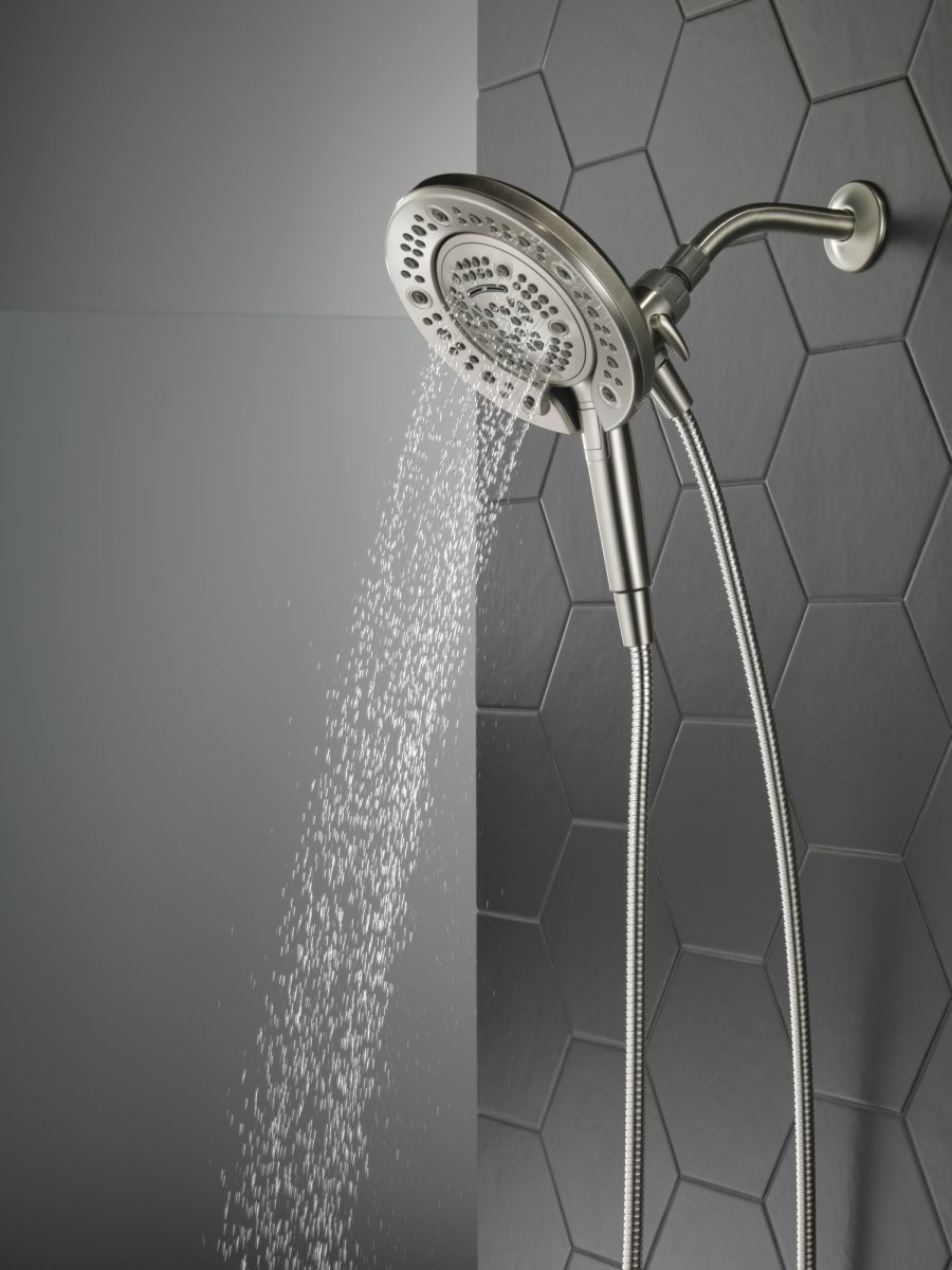 DELTA Universal Showering Components In2ition 7-Setting Two-in-One Shower — Spotshield Brushed Nickel