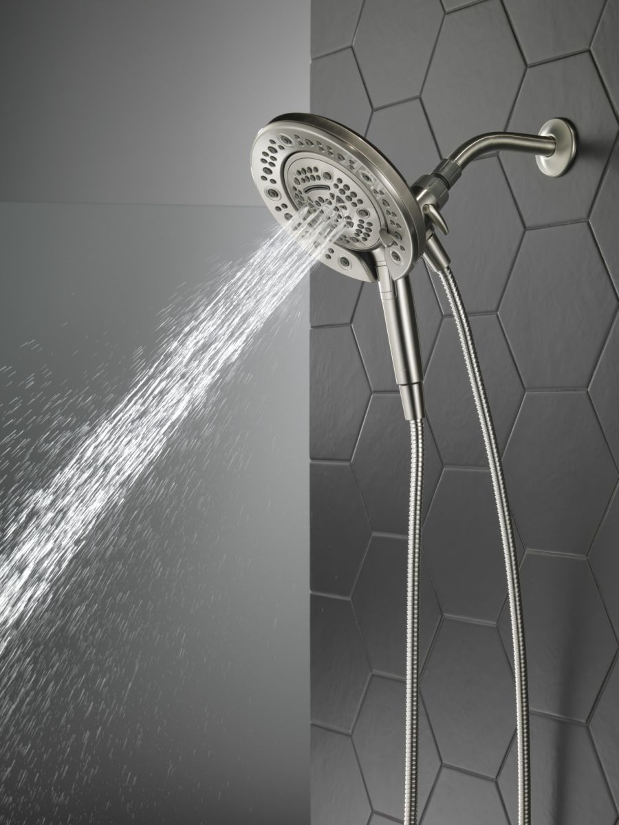 DELTA Universal Showering Components In2ition 7-Setting Two-in-One Shower — Satin Nickel