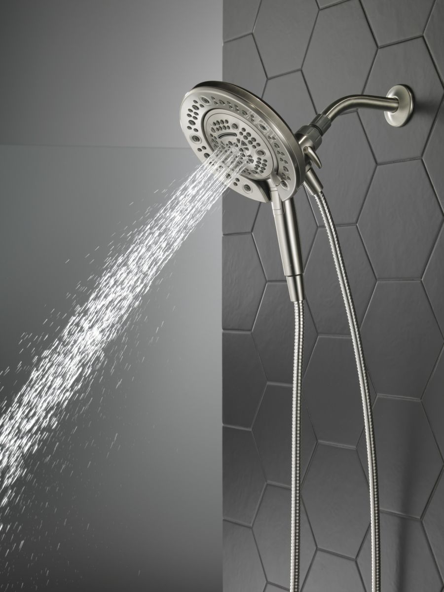 DELTA Universal Showering Components In2ition 7-Setting Two-in-One Shower — Satin Nickel