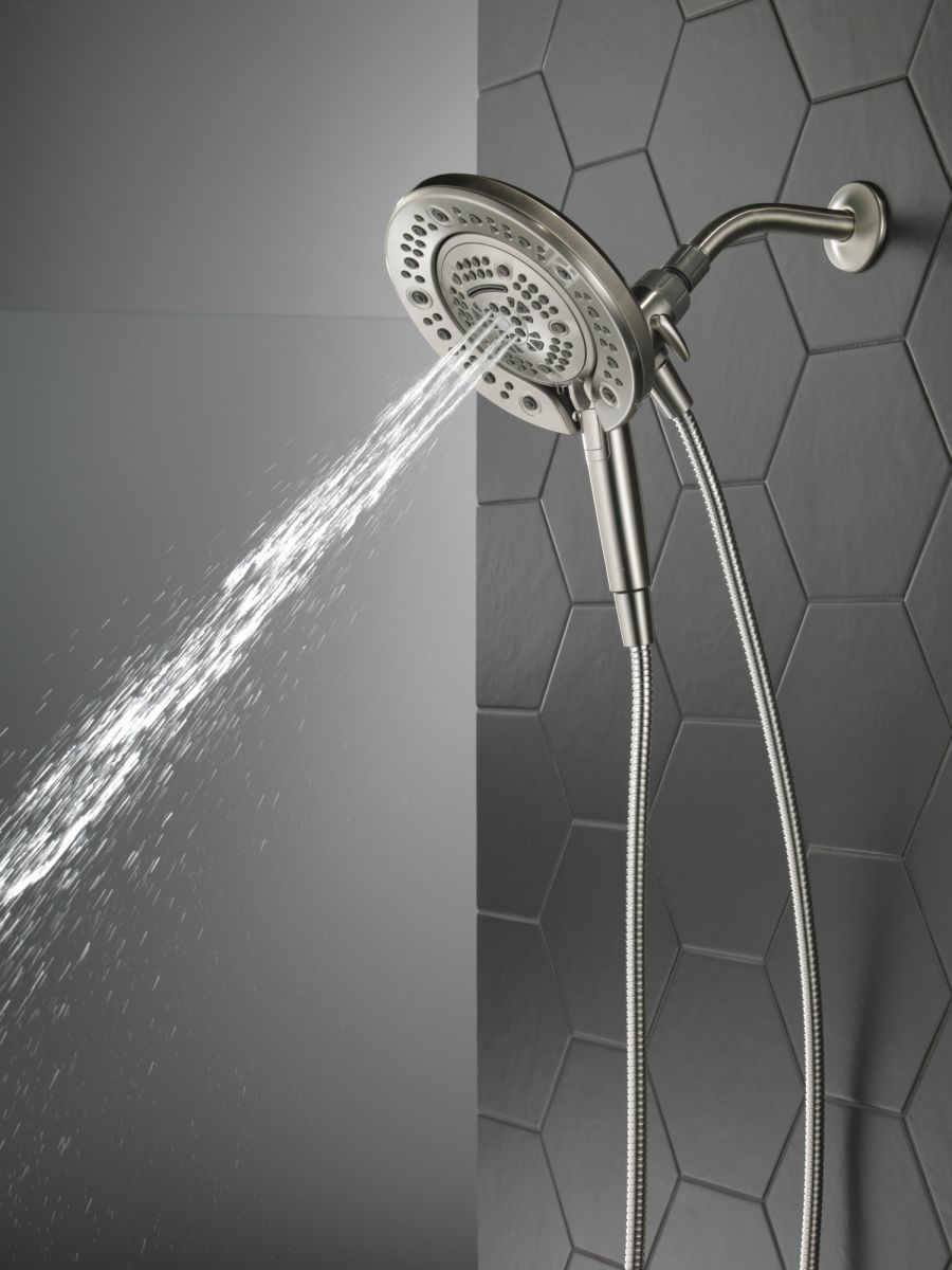 DELTA Universal Showering Components In2ition 7-Setting Two-in-One Shower — Satin Nickel
