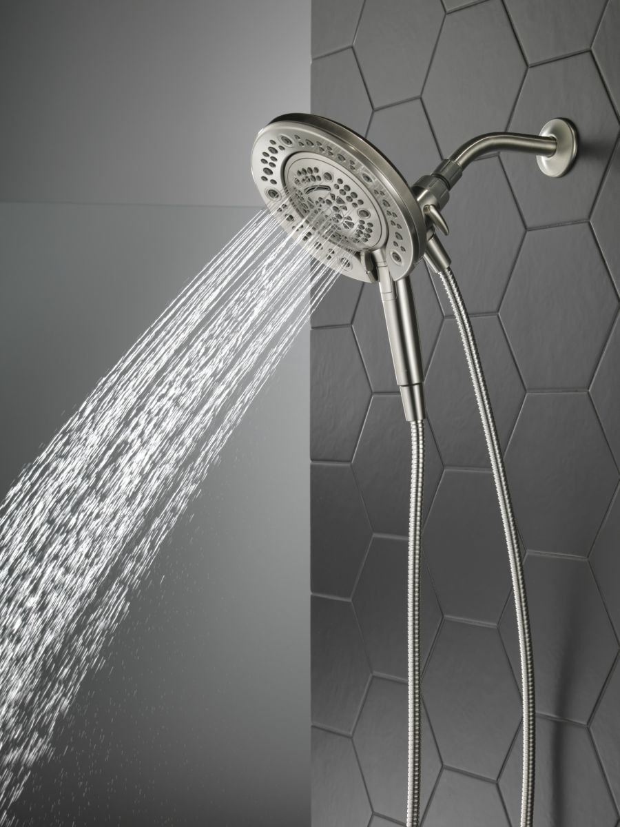 DELTA Universal Showering Components In2ition 7-Setting Two-in-One Shower — Satin Nickel