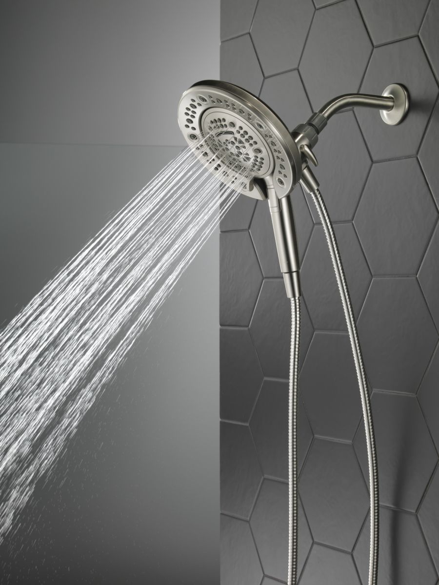 DELTA Universal Showering Components In2ition 7-Setting Two-in-One Shower — Satin Nickel